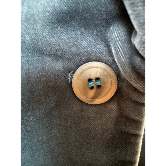 Lafayette 148 New York Gray-Green velvet one button blazer 12p - Picture 7 of 8